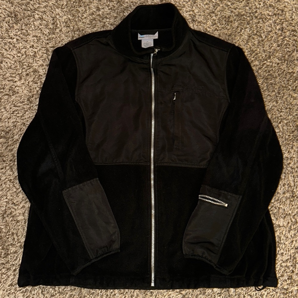 “Free Country” Black Zip Up Polyester Jacket